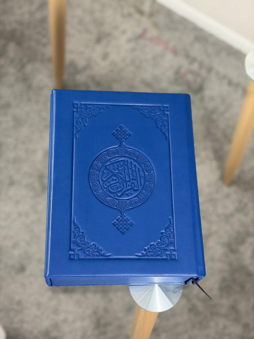 Blue Quran in Luxury Case – Noble Color, Sacred Words