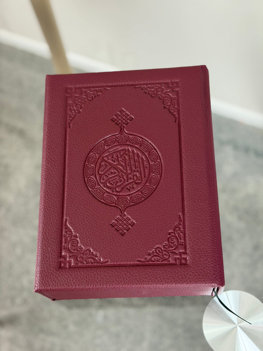 Burgundy Quran in Luxury Case – Deep Elegance & Timeless Faith