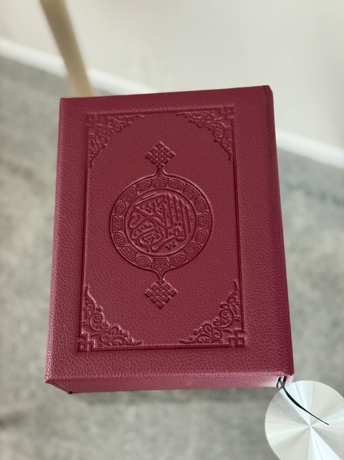 Burgundy Quran in Luxury Case – Deep Elegance & Timeless Faith