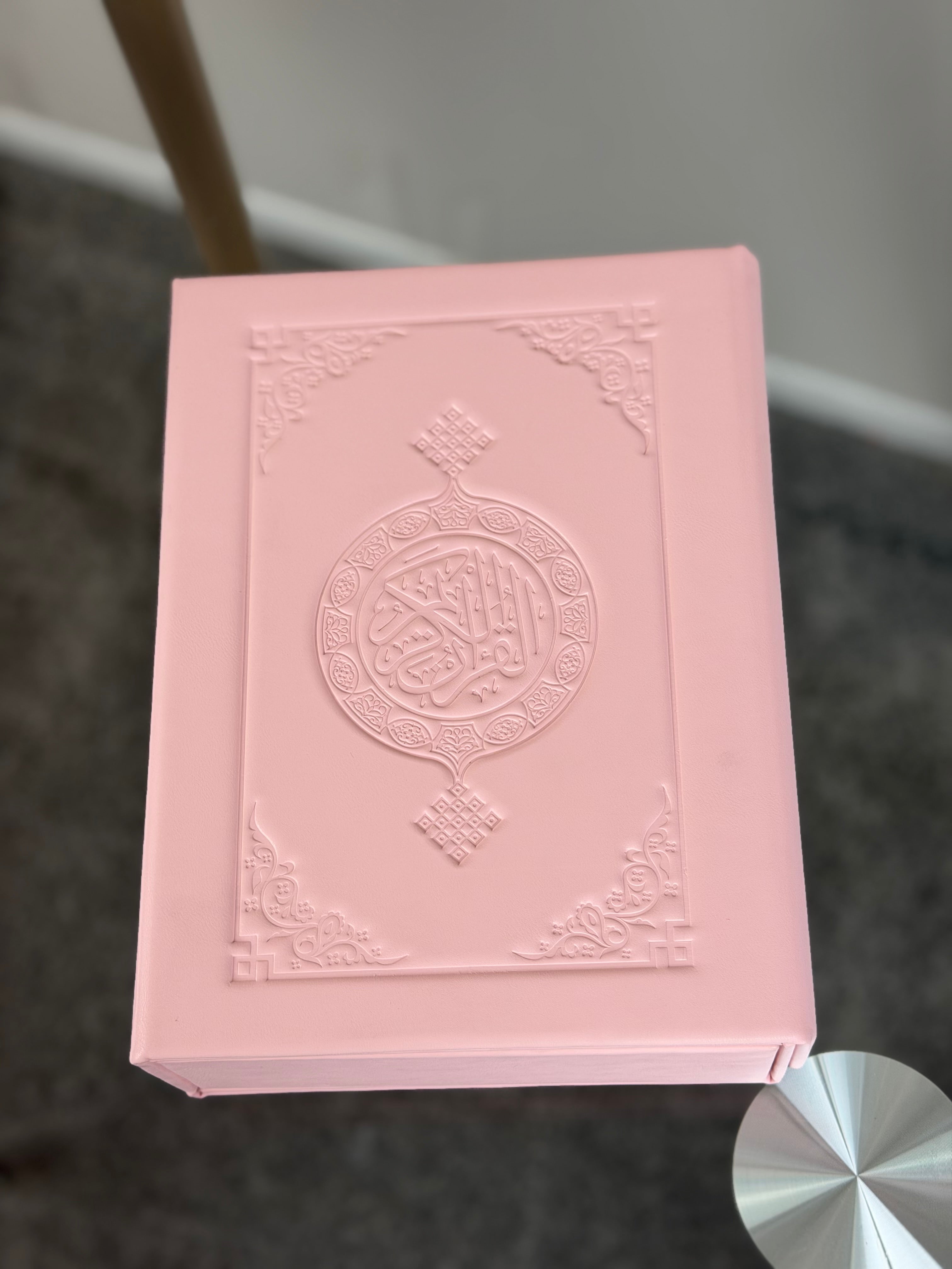 Pink Quran in Luxury Case – Grace, Softness & Spiritual Beauty