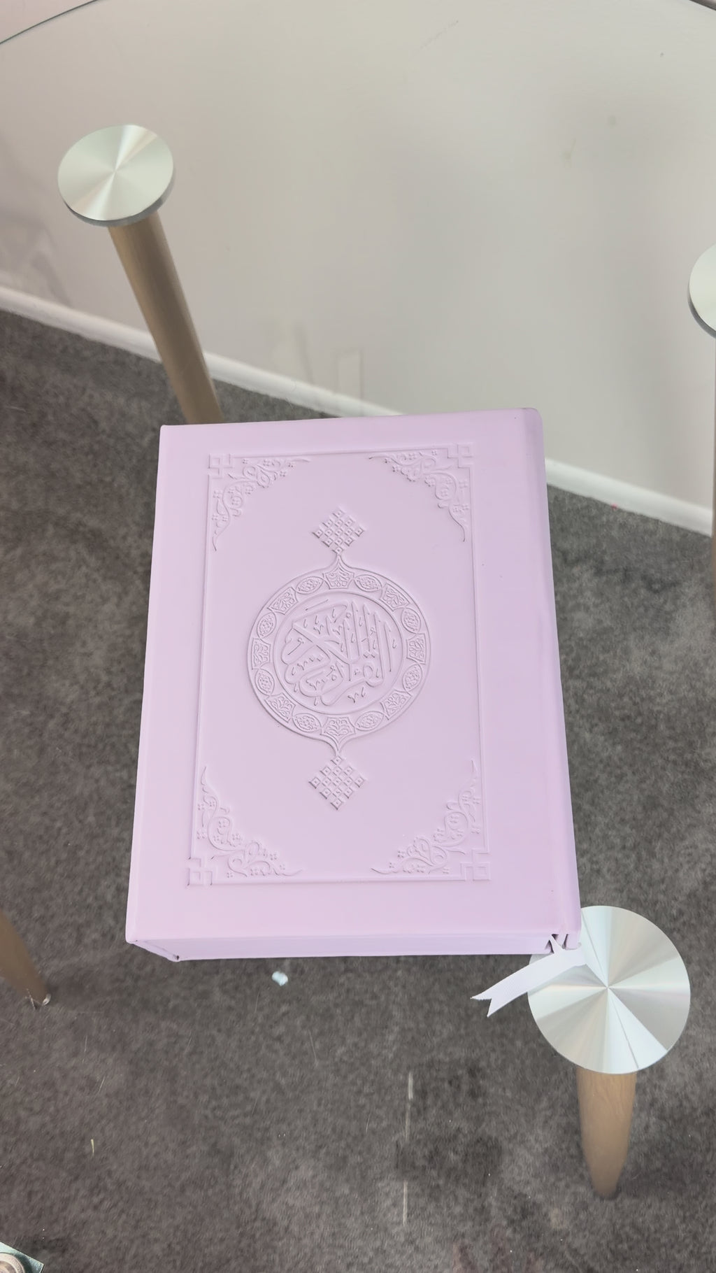 Purple Quran in Luxury Case