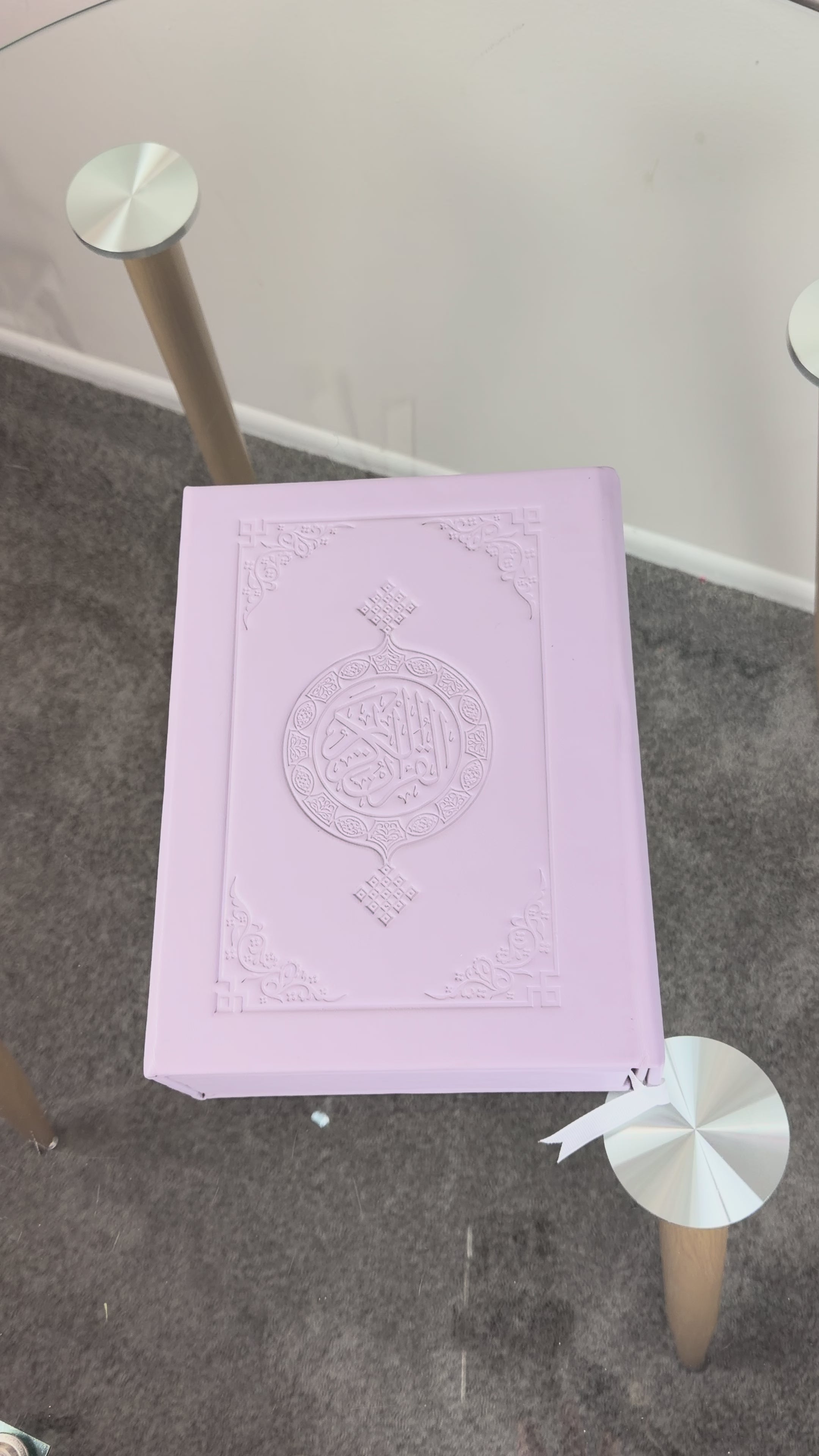 Purple Quran in Luxury Case